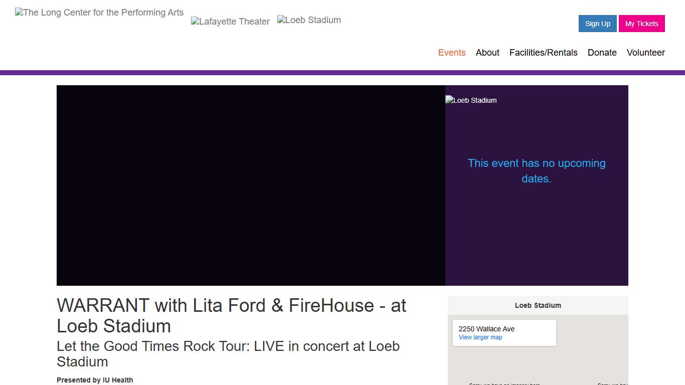 WARRANT with Lita Ford & FireHouse - at Loeb Stadium | Long Center