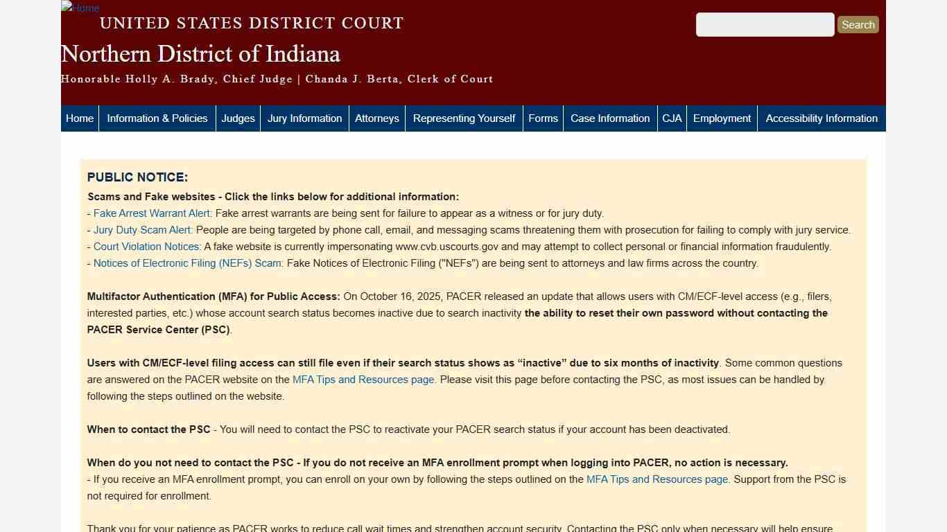 Northern District of Indiana | United States District Court