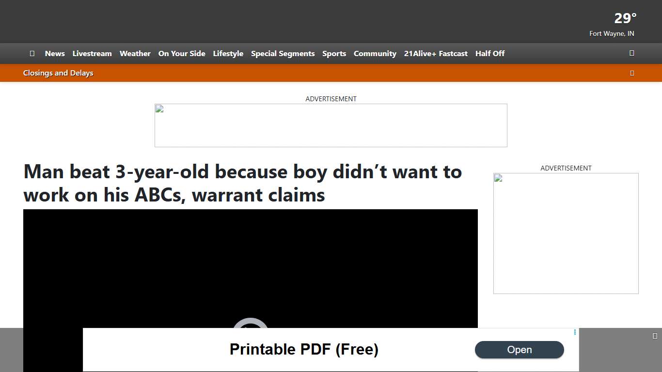 Man beat 3-year-old because boy didn’t want to work on his ABCs, warrant claims