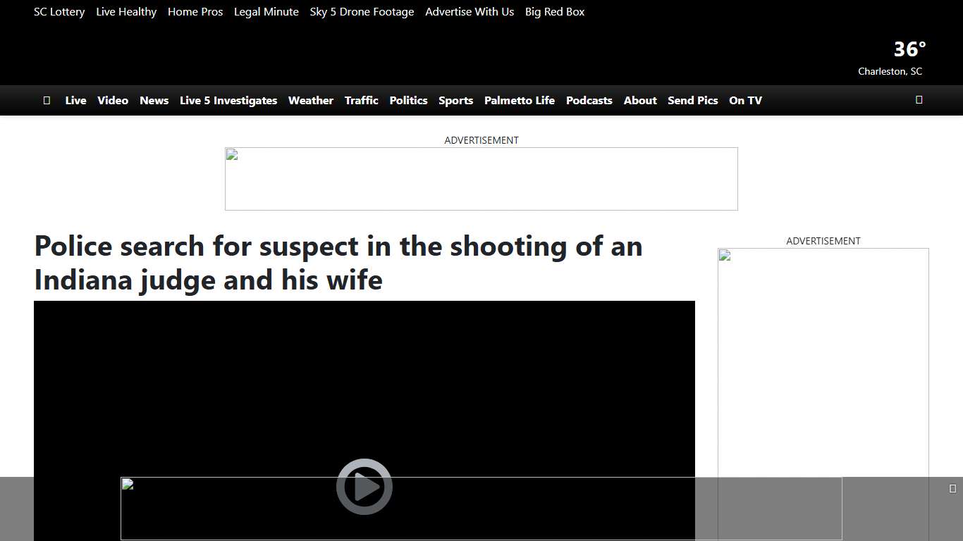 Police search for suspect in the shooting of an Indiana judge and his wife